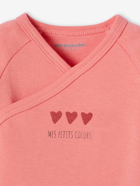 Sleepsuit baby gift set and 2 customisablelittle heart bodysuits sweet pink 