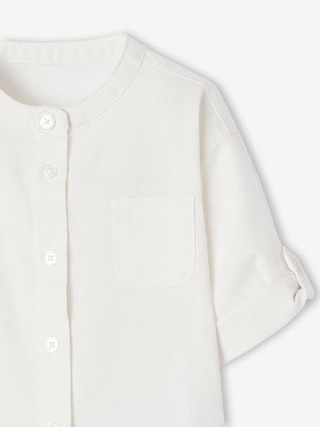 Occasion Wear Outfit: Shirt & Shorts for Babies beige+sage green 