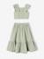 Occasion Wear Blouse & Frilled Skirt Combo blush+sage green 