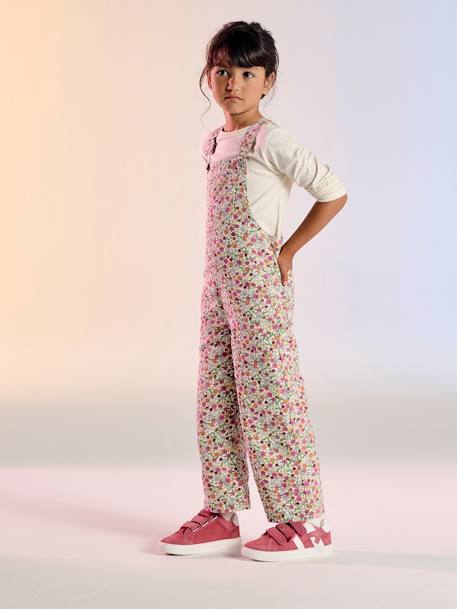 Leather Hook-&-Loop Trainers for Children raspberry pink+white 