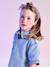 Floral Print Scarf for Girls ecru+grey blue 