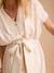 Long Shirt Dress for Maternity & Nursing, ENVIE DE FRAISE beige+black 
