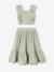 Occasion Wear Blouse & Frilled Skirt Combo blush+sage green 