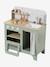 Wooden kitchen with FSC100® wooden accessories ecru+rose+sage green 