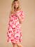 Short Floral Maternity Dress, ENVIE DE FRAISE khaki+red 