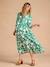 Long Floral Print Dress for Maternity & Nursing by ENVIE DE FRAISE green 