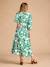 Long Floral Print Dress for Maternity & Nursing by ENVIE DE FRAISE green 