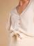 Linen Blouse for Maternity & Nursing by ENVIE DE FRAISE beige+khaki 