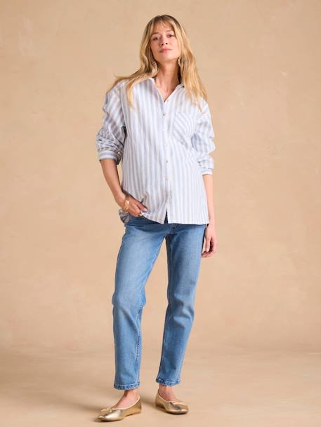 Striped Shirt for Maternity & Nursing by ENVIE DE FRAISE ecru 