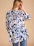 Floral Blouse for Maternity & Nursing by ENVIE DE FRAISE royal blue 