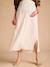 Long Viscose & Linen Skirt for Maternity, by ENVIE DE FRAISE beige 