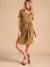 Short Dress with Tie-Front Belly Band for Maternity by ENVIE DE FRAISE olive 