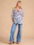 Floral Blouse for Maternity & Nursing by ENVIE DE FRAISE royal blue 