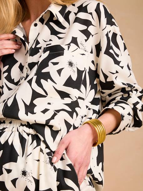 Printed Shorts & Shirt Combo for Maternity, ENVIE DE FRAISE anthracite 