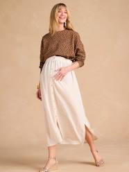 Maternity-Long Viscose & Linen Skirt for Maternity, by ENVIE DE FRAISE 