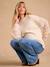 2-in-1 Dual Fabric Jumper for Maternity by ENVIE DE FRAISE beige 