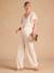 Linen Blouse for Maternity & Nursing by ENVIE DE FRAISE beige+khaki 