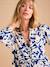 Floral Blouse for Maternity & Nursing by ENVIE DE FRAISE royal blue 