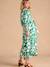 Long Floral Print Dress for Maternity & Nursing by ENVIE DE FRAISE green 