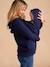 Adaptive Zipped Jacket with Kangaroo Panel by ENVIE DE FRAISE navy blue 