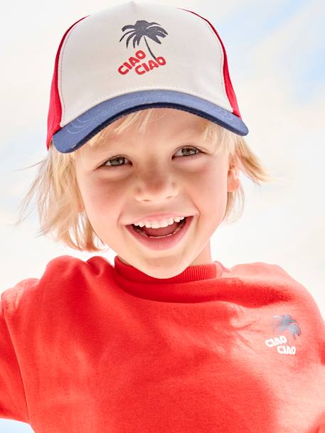 Printed Cap for Boys red 