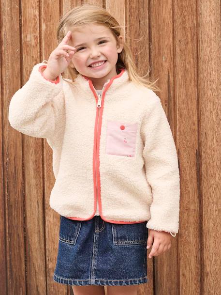 3-in-1 girls' parka pale pink 
