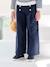 wide-leg trouser for girls navy blue+red 
