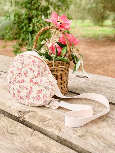 Heart-Shaped Bag for Girls ecru 