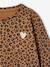 Leopard Sweatshirt for Girls, Mother/Daughter Capsule Capsule, ENVIE DE FRAISE beige+dark grey 