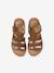Leather Sandals with Straps, for Girls caramel+Light Brown+multicoloured+set brown 