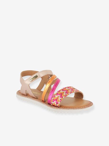 Pair of Sandals for Children, Iogym LES TROPEZIENNES® BY M. BELARBI rose 