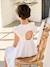 Dual Fabric Occasion Wear Dress in Broderie Anglaise & Tulle, for Girls white 