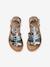 Leather Gladiator Sandals for Children, Designed for Autonomy silver 