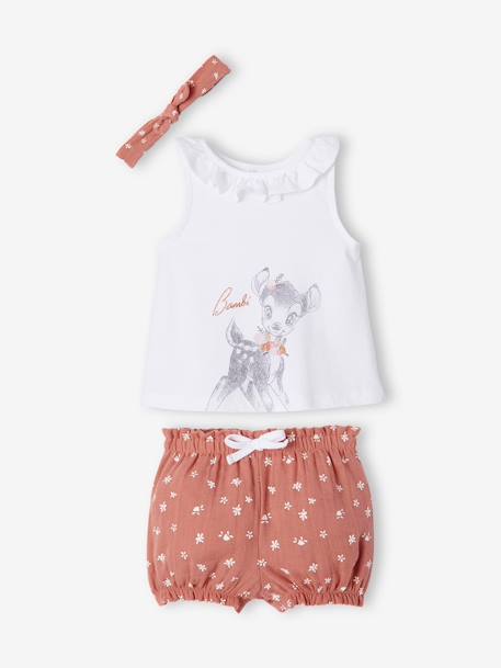 Disney® Bambi 3-Piece Set: T-shirt + Bloomers + Headband, for Babies rose 