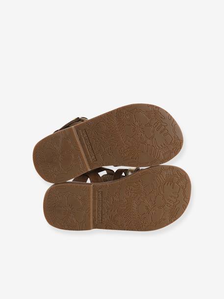 Multi-Strap Leather Sandals for Girls, Designed for Autonomy 6510+caramel+multicoloured 