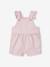 Short cotton and lyocell dungarees for babies lilac 