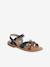 Pair of Fancy Strappy Leather Sandals for Children, Designed for Autonomy set blue 