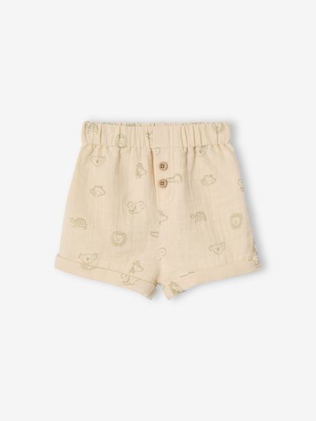 Pack of 2 jungle baby shorts khaki 