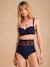 Pack of 2 High-Waisted Crepe & Lace Maternity Briefs, ENVIE DE FRAISE navy blue 