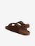 Leather Hook-&-Loop Sandals for Children camel 