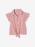 Tie-Front Blouse in Cotton Gauze for Girls vanilla 