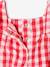Sleeveless gingham sleepsuit raspberry pink 