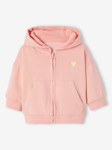Sports Combo: Zipped Hoodie & Bottoms, for Babies pale pink 