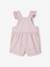 Short cotton and lyocell dungarees for babies lilac 