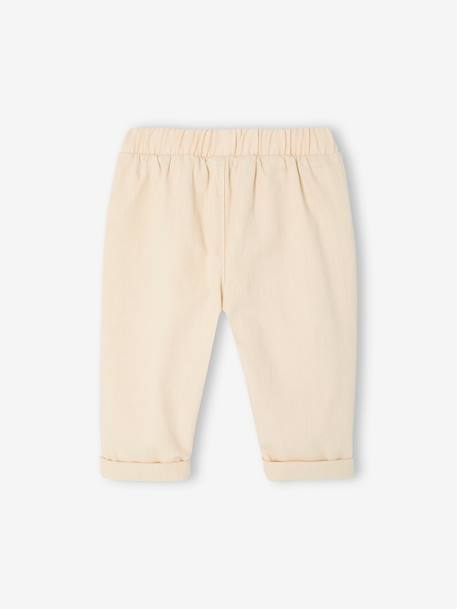Trousers with Elasticated Waistband for Babies caramel+vanilla 