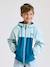Colourblock windbreaker jacket for boys aqua green+medium blue 