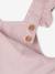 Short cotton and lyocell dungarees for babies lilac 