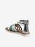 Leather Gladiator Sandals for Children, Designed for Autonomy silver 