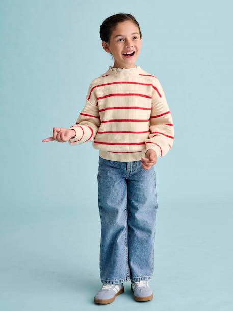Wide-Leg MorphologiK Jeans for Girls, Medium Hip deep blue+denim grey+light blue+medium blue 