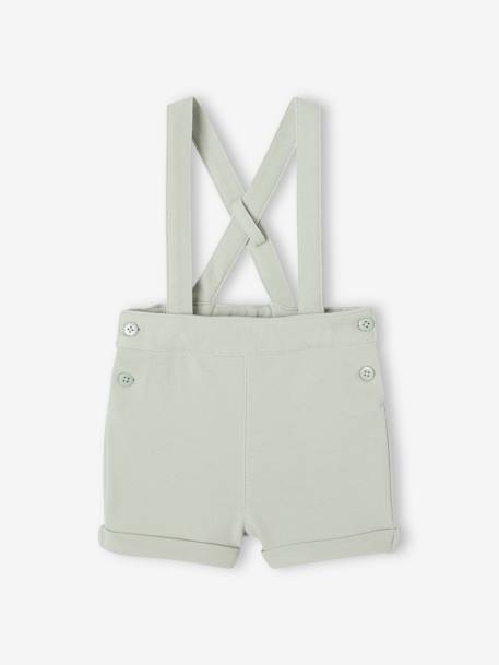 Occasion Wear Outfit: Shirt & Shorts for Babies beige+sage green 